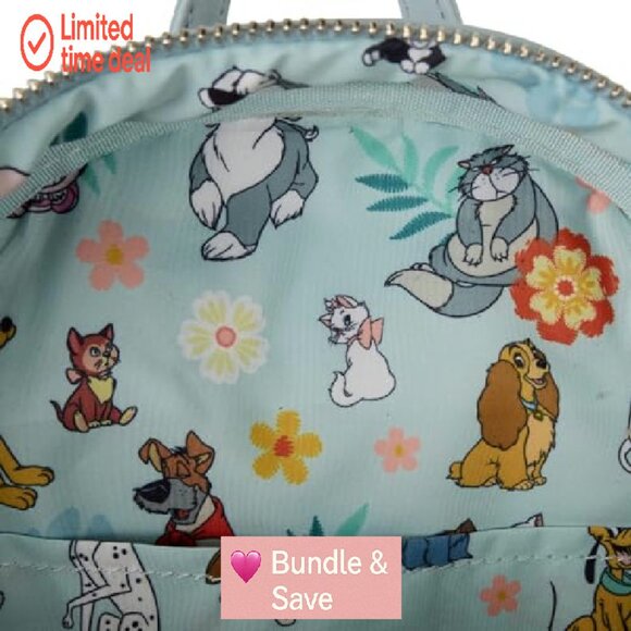 Mini Denim Fringe Backpack with Disney Pets Embroidery - Picture 6 of 6